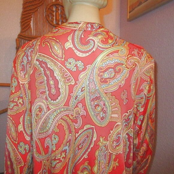 Vtg Winter Silks Tunic Top Size XL Silk Blend Pintuck Long Sleeves Artsy 90s Y2K - Picture 7 of 8